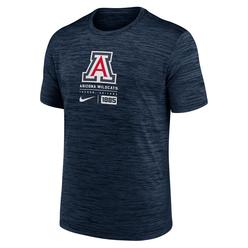 NCAA Arizona Wildcats Nike Velocity Center Block T-Shirt - Navy - Image 2