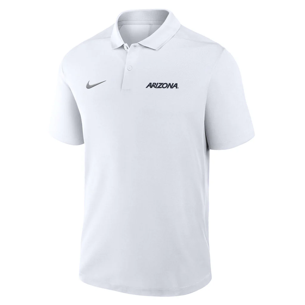 NCAA Arizona Wildcats Nike Victory Wordmark Polo - White - Image 2