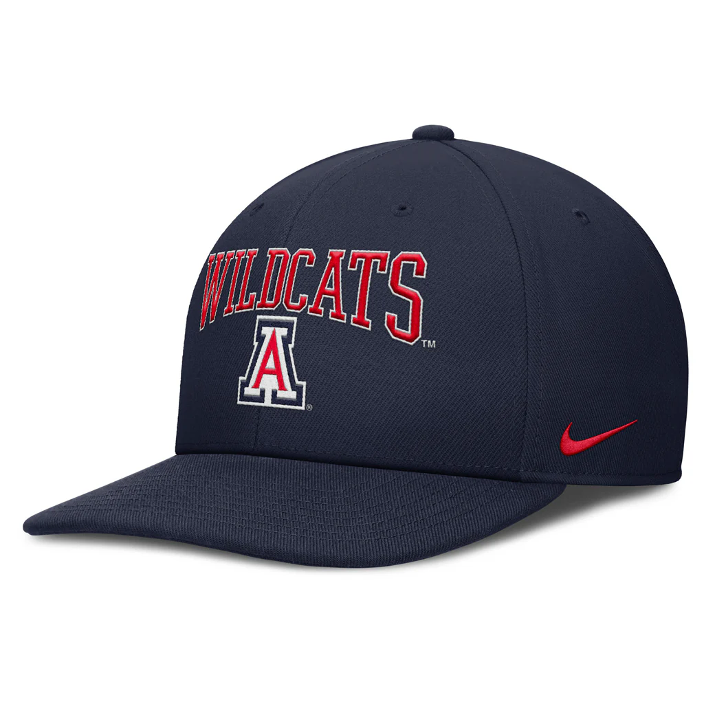 NCAA Arizona Wildcats Nike Wildcat Script Logo Snapback Hat - Navy