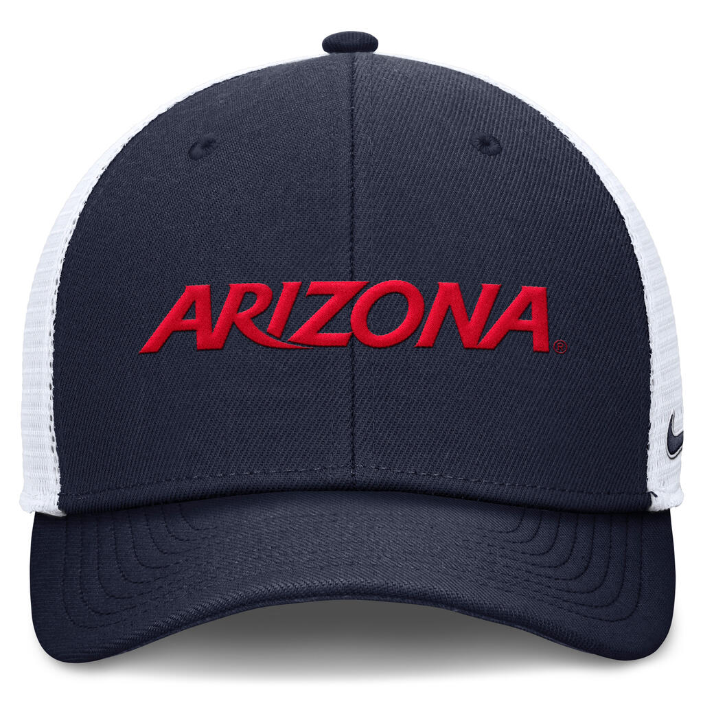NCAA Arizona Wildcats Nike Wordmark Snapback Trucker Hat - Navy - Image 2