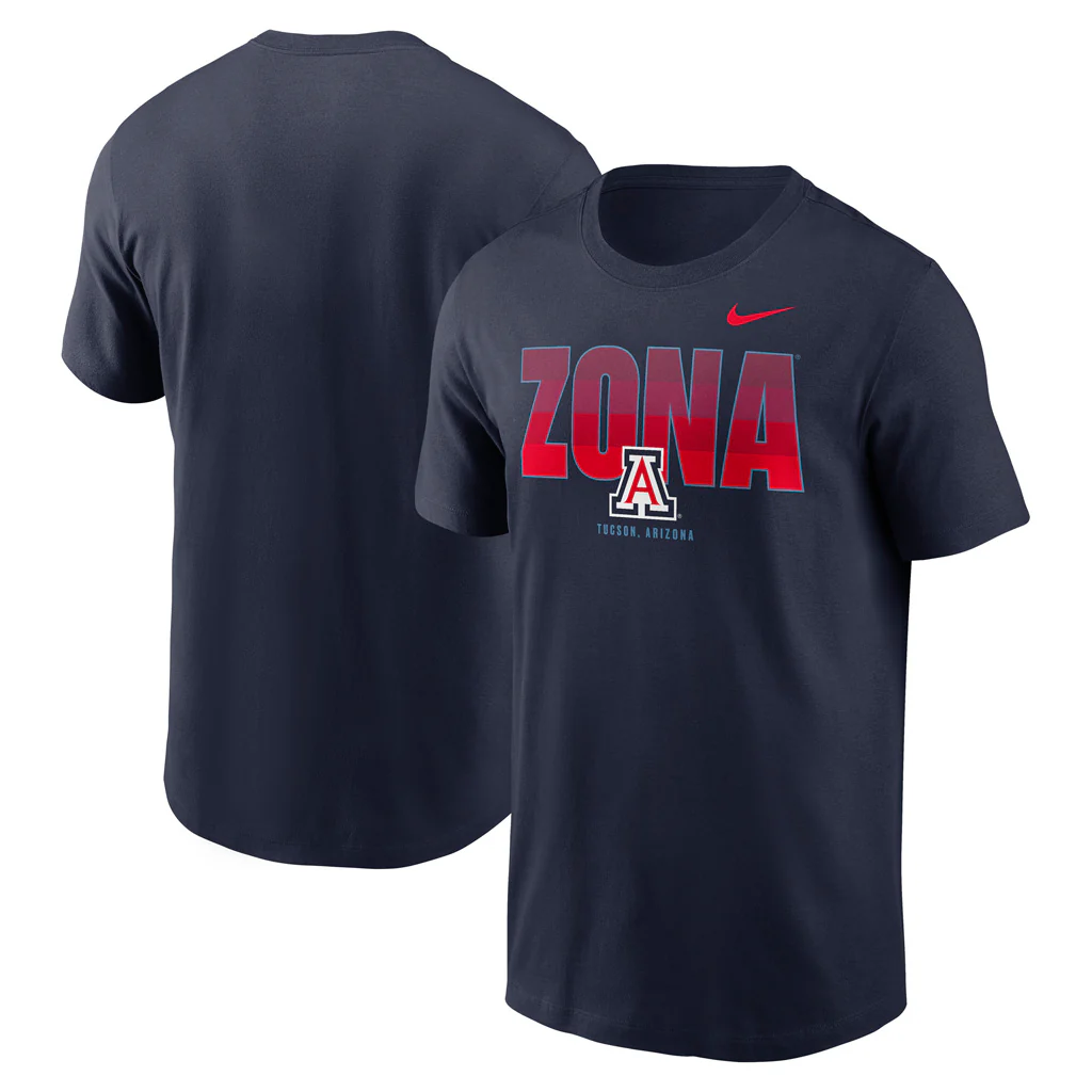 NCAA Arizona Wildcats Nike ZONA Cotton T-Shirt - Navy