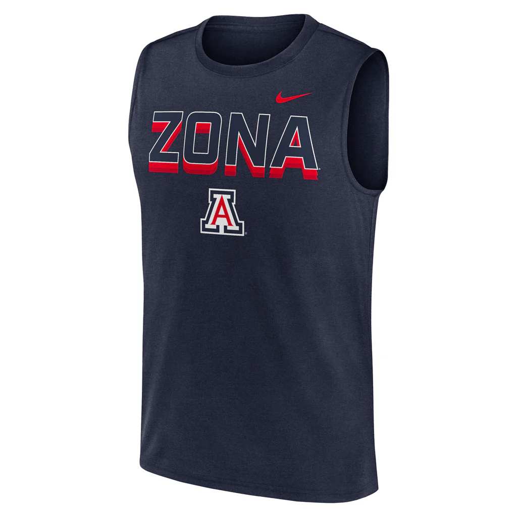 NCAA Arizona Wildcats Nike Zona Muscle Tank Top - Navy - Image 2