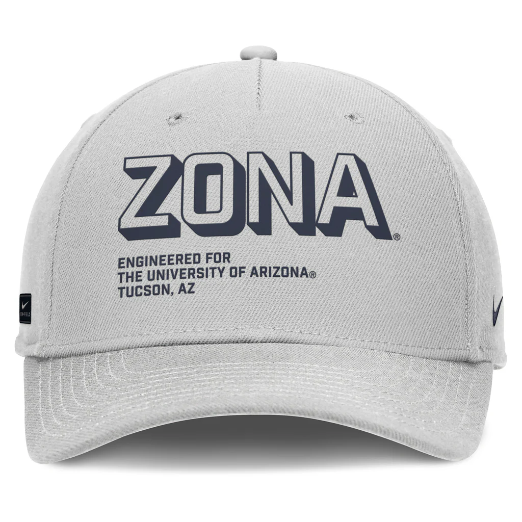 NCAA Arizona Wildcats Nike ZONA Script Structured Snapback - Gray - Image 3