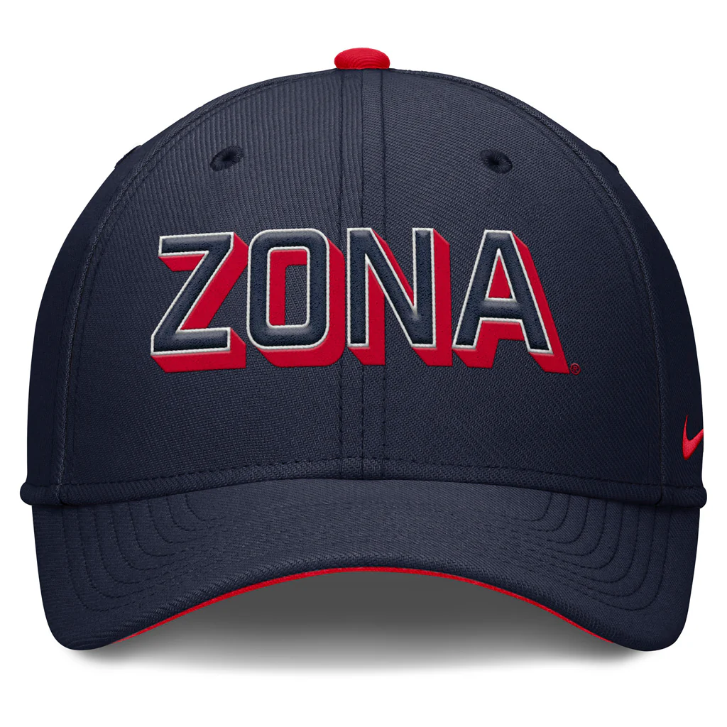 NCAA Arizona Wildcats Nike Zona Swooshflex Fit Hat - Navy - Image 2