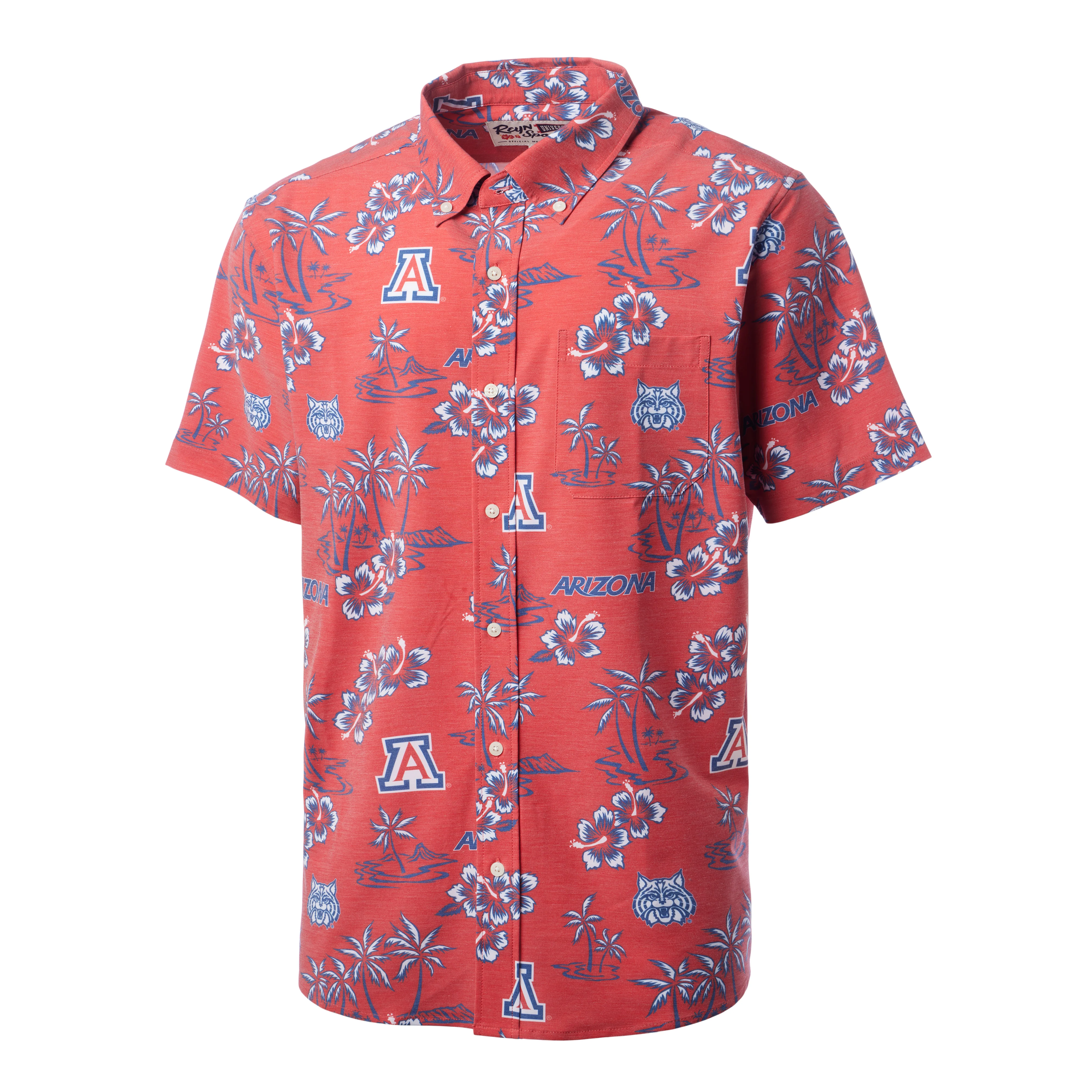 NCAA Arizona Wildcats Reyn Spooner Floral Button Up Shirt - Red - Image 2