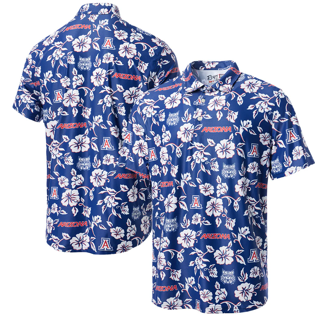 NCAA Arizona Wildcats Reyn Spooner Floral Polo - Navy