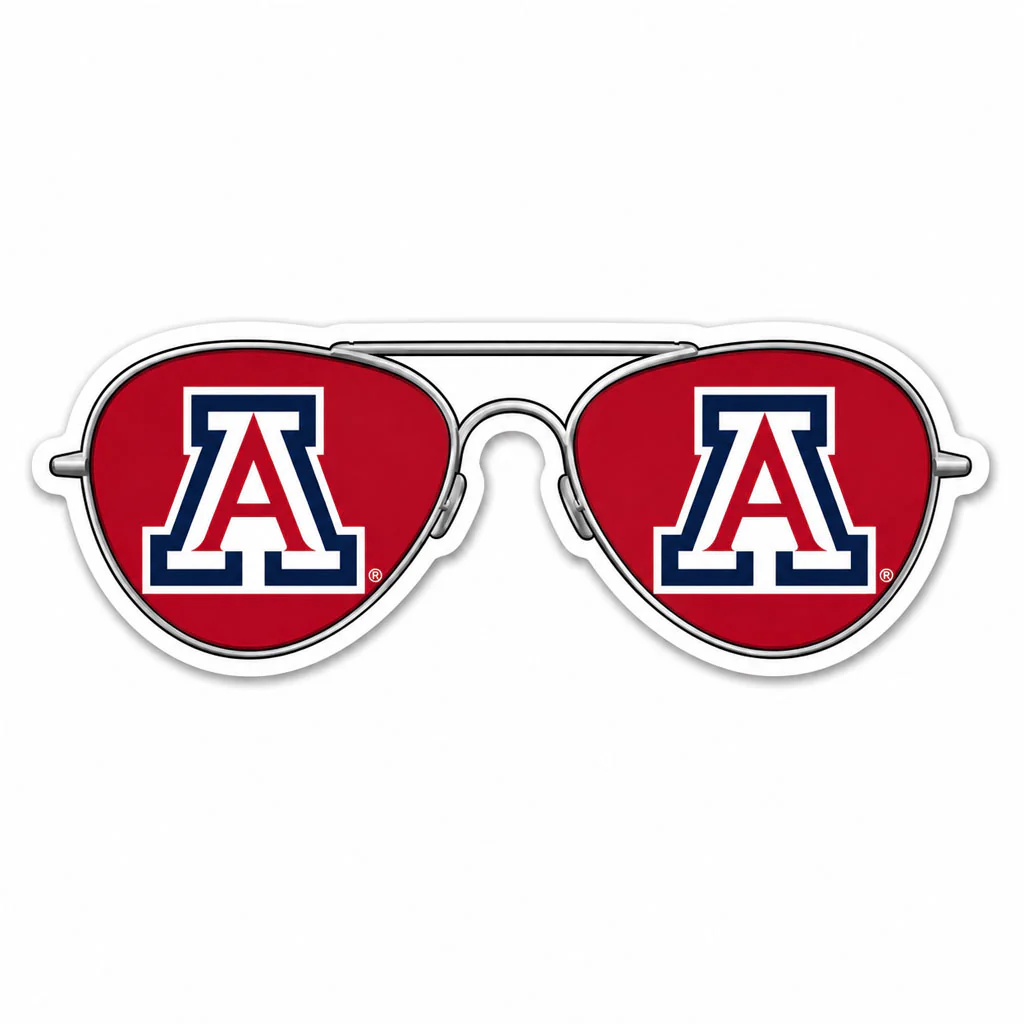 NCAA Arizona Wildcats Shades 3.5" Rugged Sticker