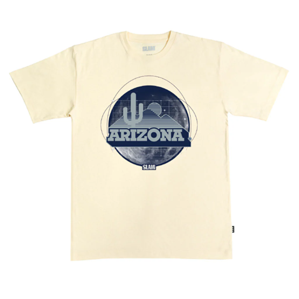 NCAA Arizona Wildcats SLAM x Don Loomis Galaxy Cactus Logo T-Shirt - Cream