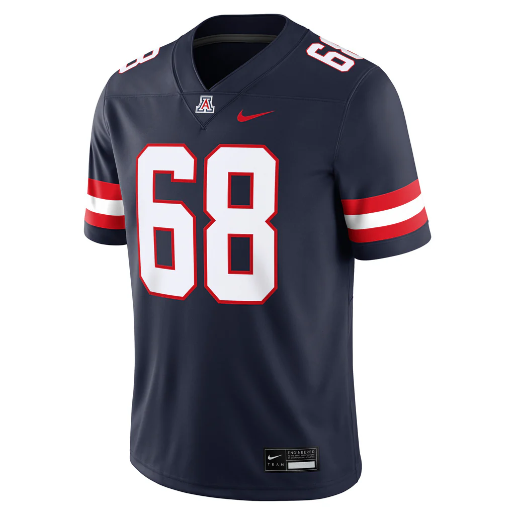 NCAA Arizona Wildcats Tedy Bruschi Nike Football Game Jersey - Navy - Image 2