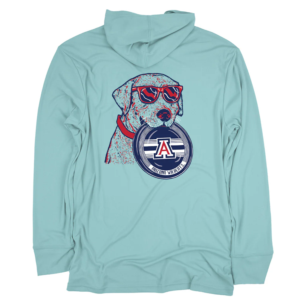 NCAA Arizona Wildcats The Duck Company Fetch Hooded Long Sleeve Shirt - Blue - Image 3