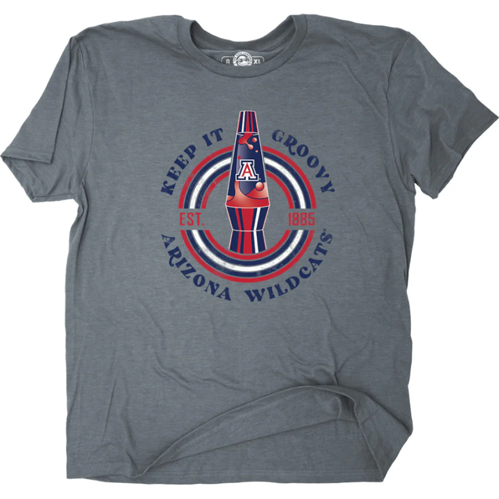 NCAA Arizona Wildcats The Duck Company Lava Flow T-Shirt - Gray