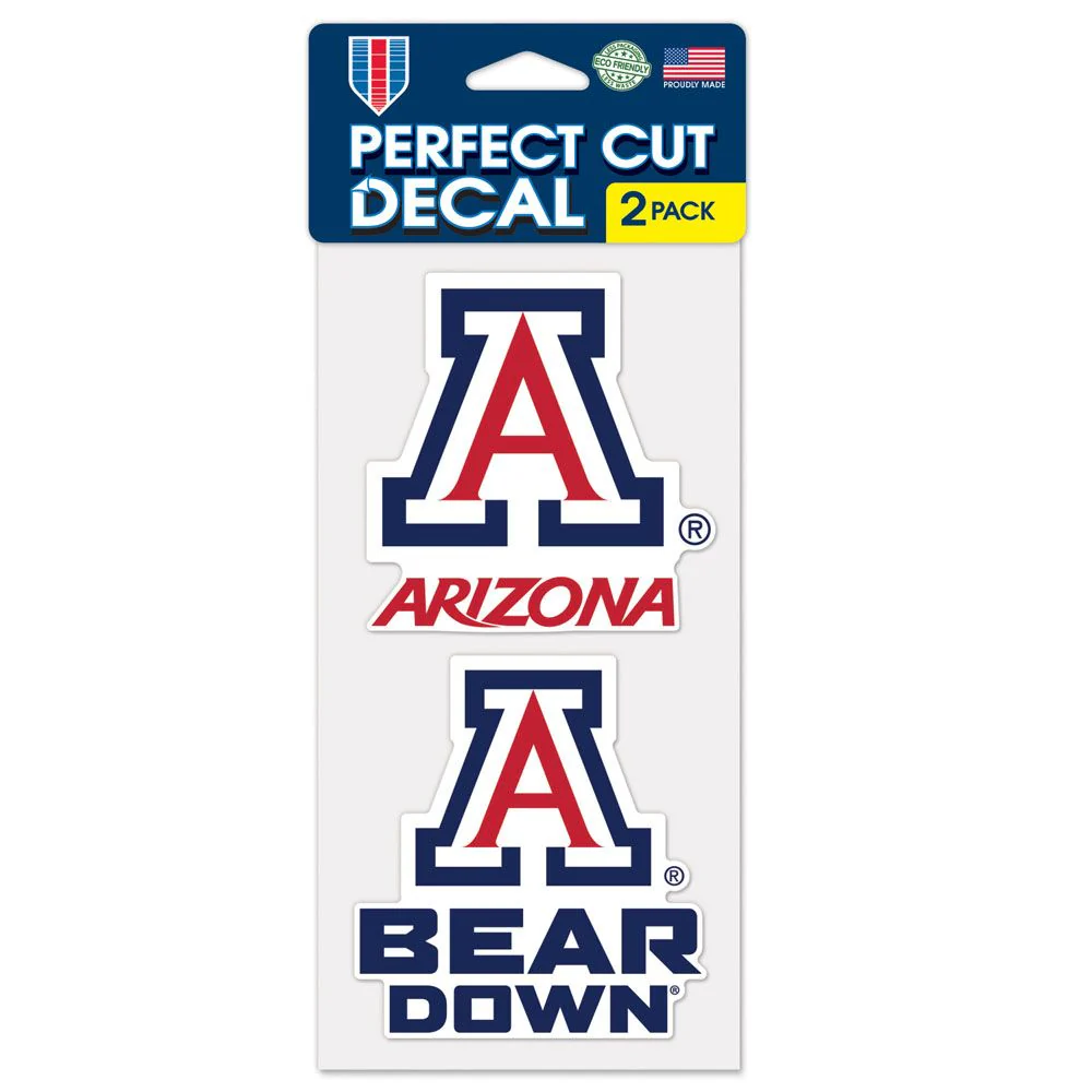NCAA Arizona Wildcats WinCraft 4" x 8" Slogan Decal Pack