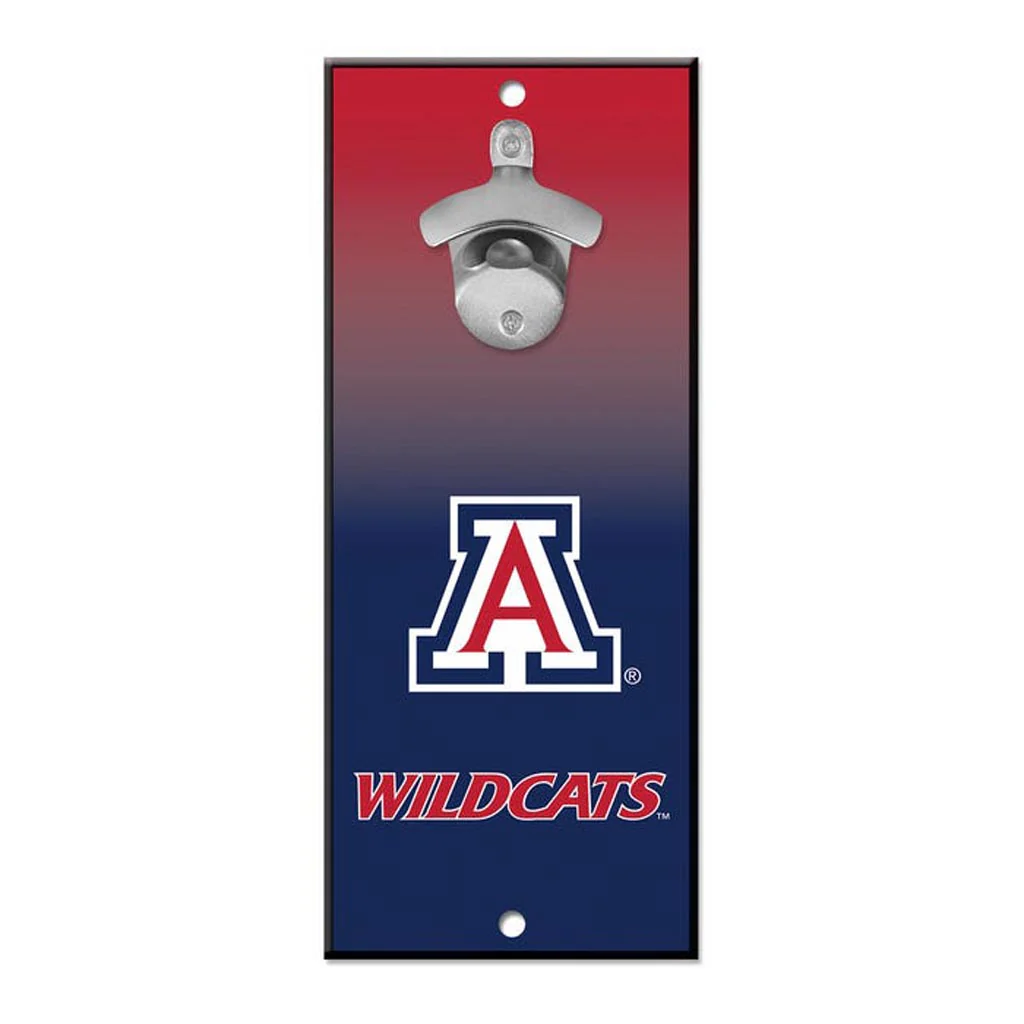 NCAA Arizona Wildcats WinCraft 5" x 12" Ombre Bottle Opener Sign - Navy