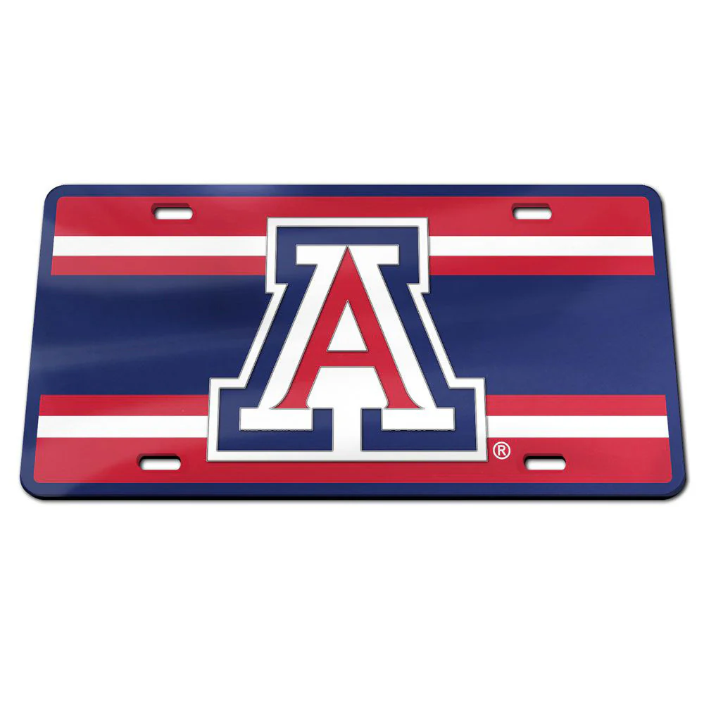 NCAA Arizona Wildcats WinCraft Stripe Acrylic License Plate