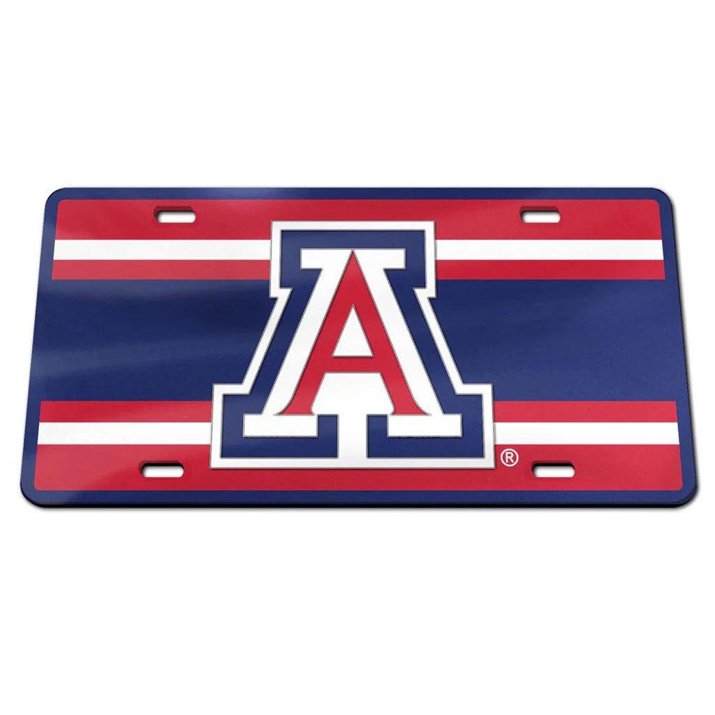 NCAA Arizona Wildcats WinCraft Stripe Acrylic License Plate - Image 2