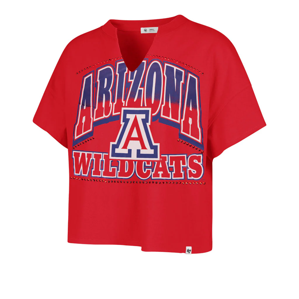 NCAA Arizona Wildcats Women's '47 Big Notch Crop Top - Red