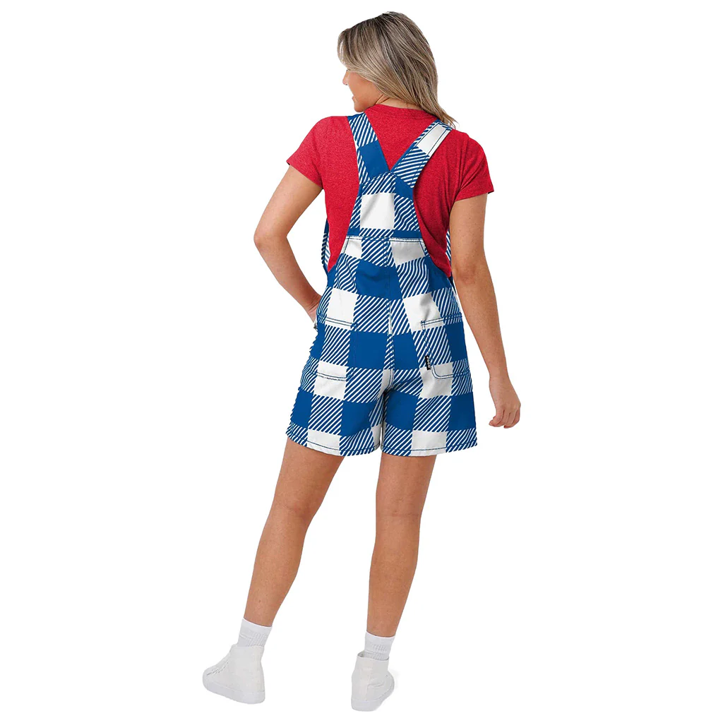 NCAA Arizona Wildcats Women's FOCO Buffalo Plaid Overall Shorts - Image 2