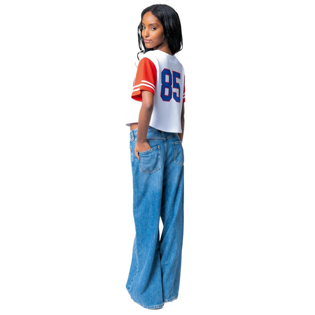 NCAA Arizona Wildcats Women's Established & Co. Baseball Cropped Jersey - White - Image 2