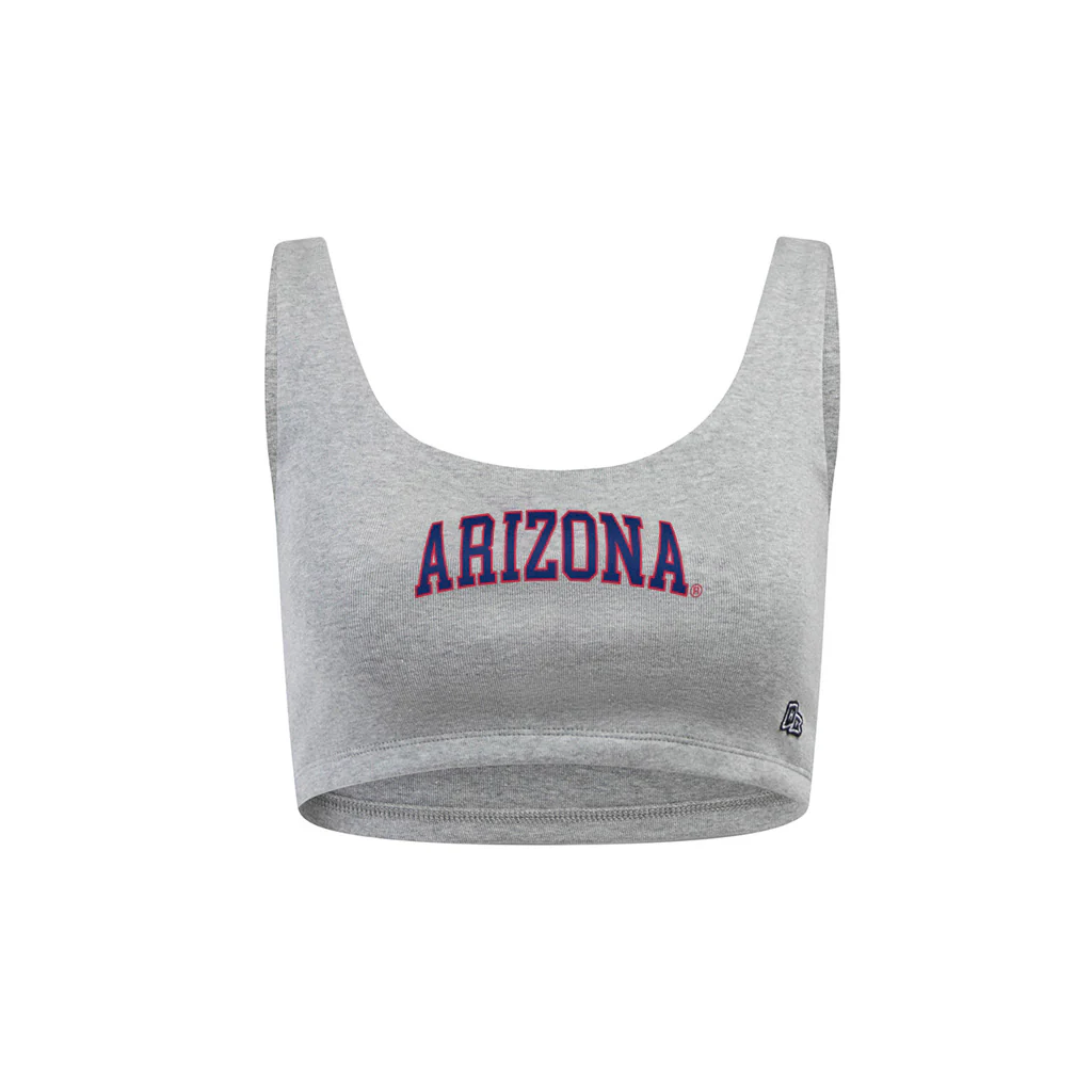 NCAA Arizona Wildcats Women's Hype & Vice Arch Arizona Scoop Top - Gray