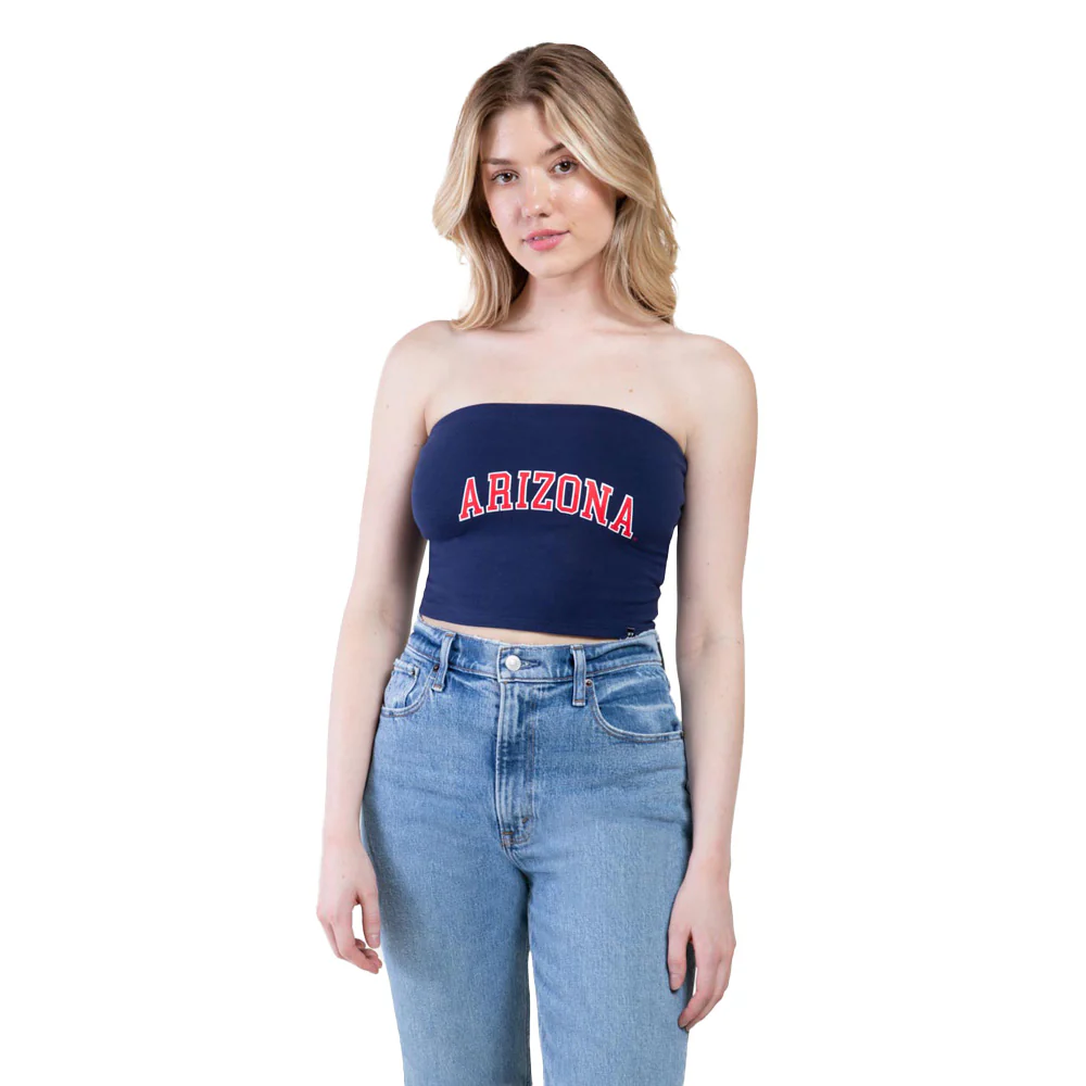 NCAA Arizona Wildcats Women's Hype & Vice Arched Wordmark Tube Top - Image 2