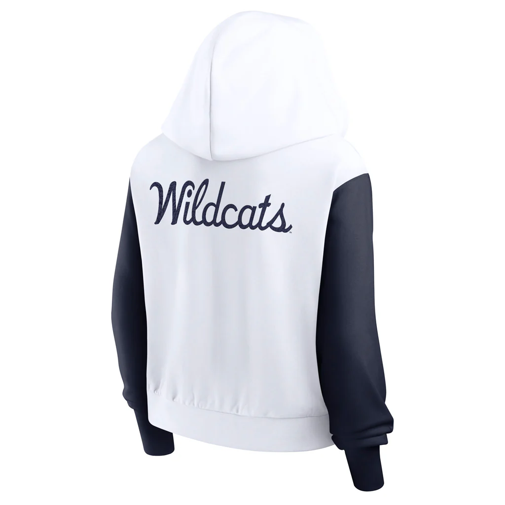 NCAA Arizona Wildcats Women's Nike Colorblock Script Full Zip Hoodie - White - Image 3