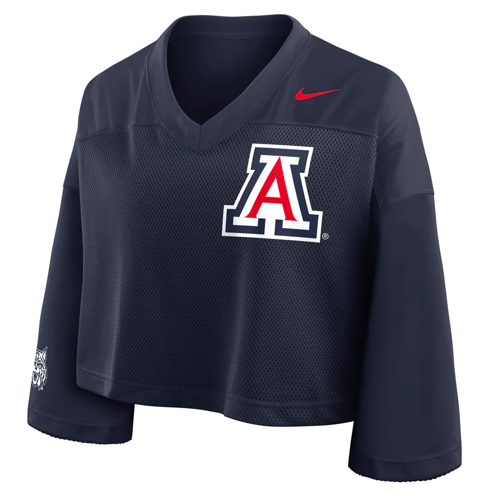 NCAA Arizona Wildcats Women's Nike Crop Jersey Top - Navy - Image 2