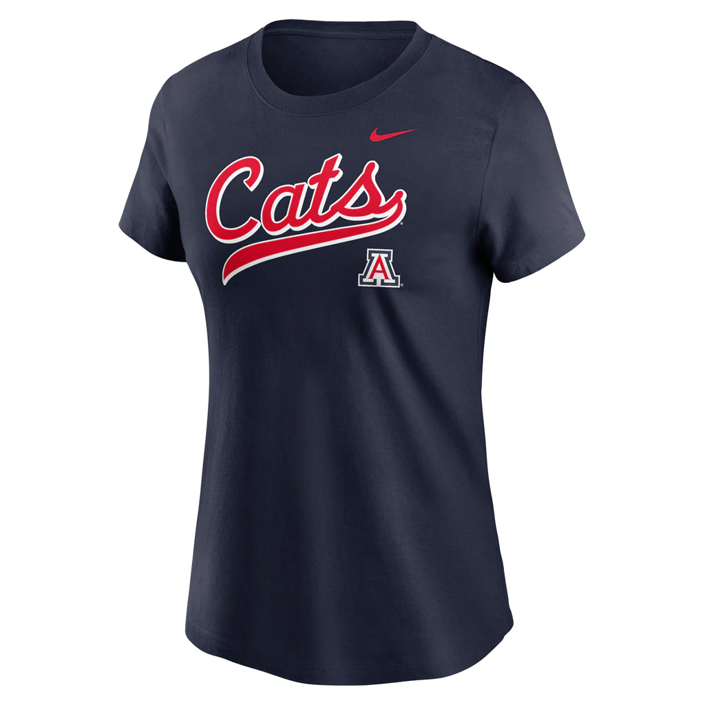 NCAA Arizona Wildcats Women's Nike Local Script T-Shirt - Navy - Image 2