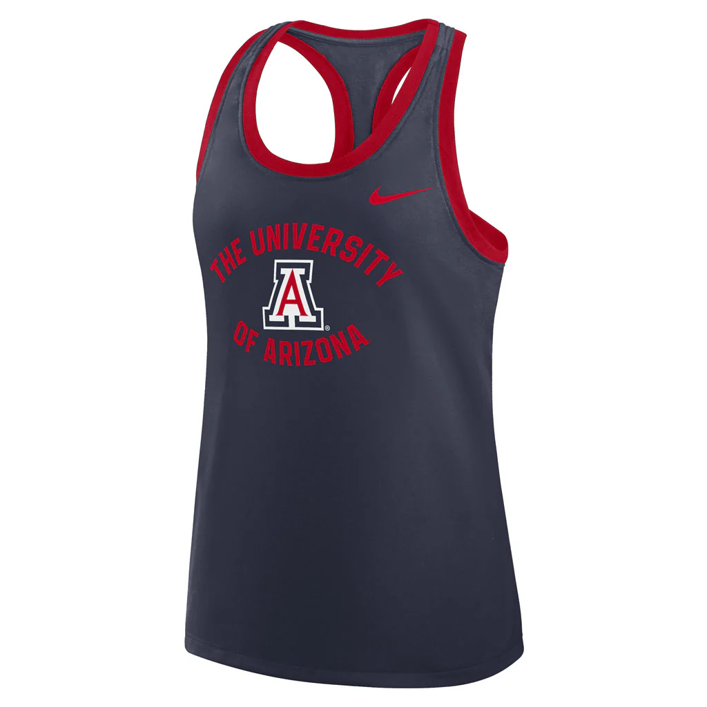 NCAA Arizona Wildcats Women's Nike Uni Name Racerback Tank Top - Navy - Image 2