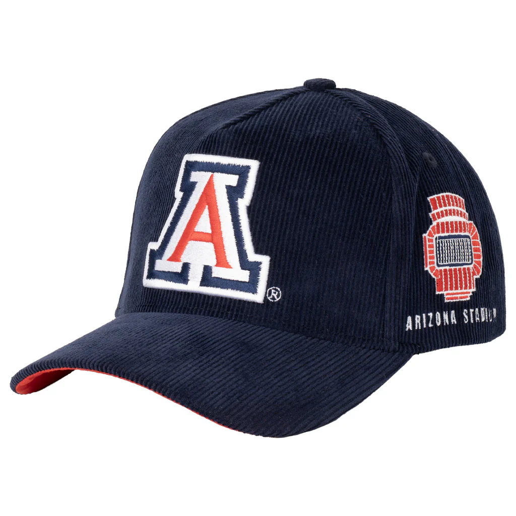 NCAA Arizona Wildcats Woodn Grail Blueprint Corduroy Adjustable Hat - Navy - Image 2
