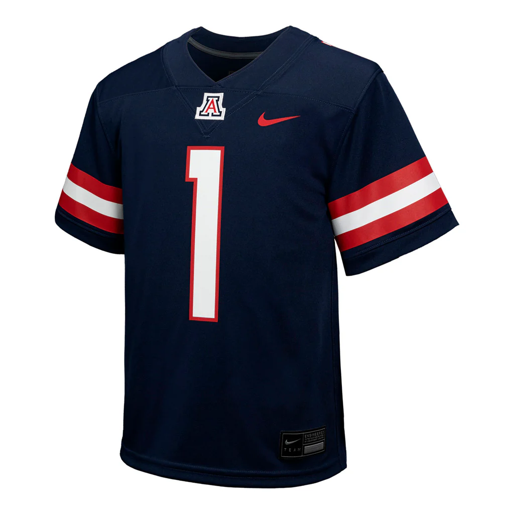 NCAA Arizona Wildcats Youth Nike Replica Football Jersey - Navy - Image 2