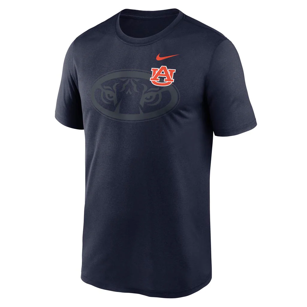 NCAA Auburn Tigers Nike Shadow Logo Legend T-Shirt - Navy - Image 2