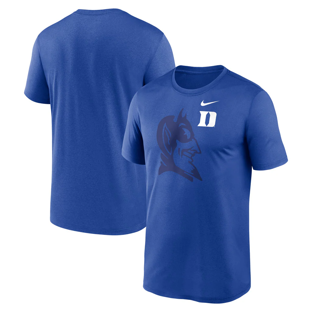 NCAA Duke Blue Devils Nike Shadow Logo Legend T-Shirt - Blue