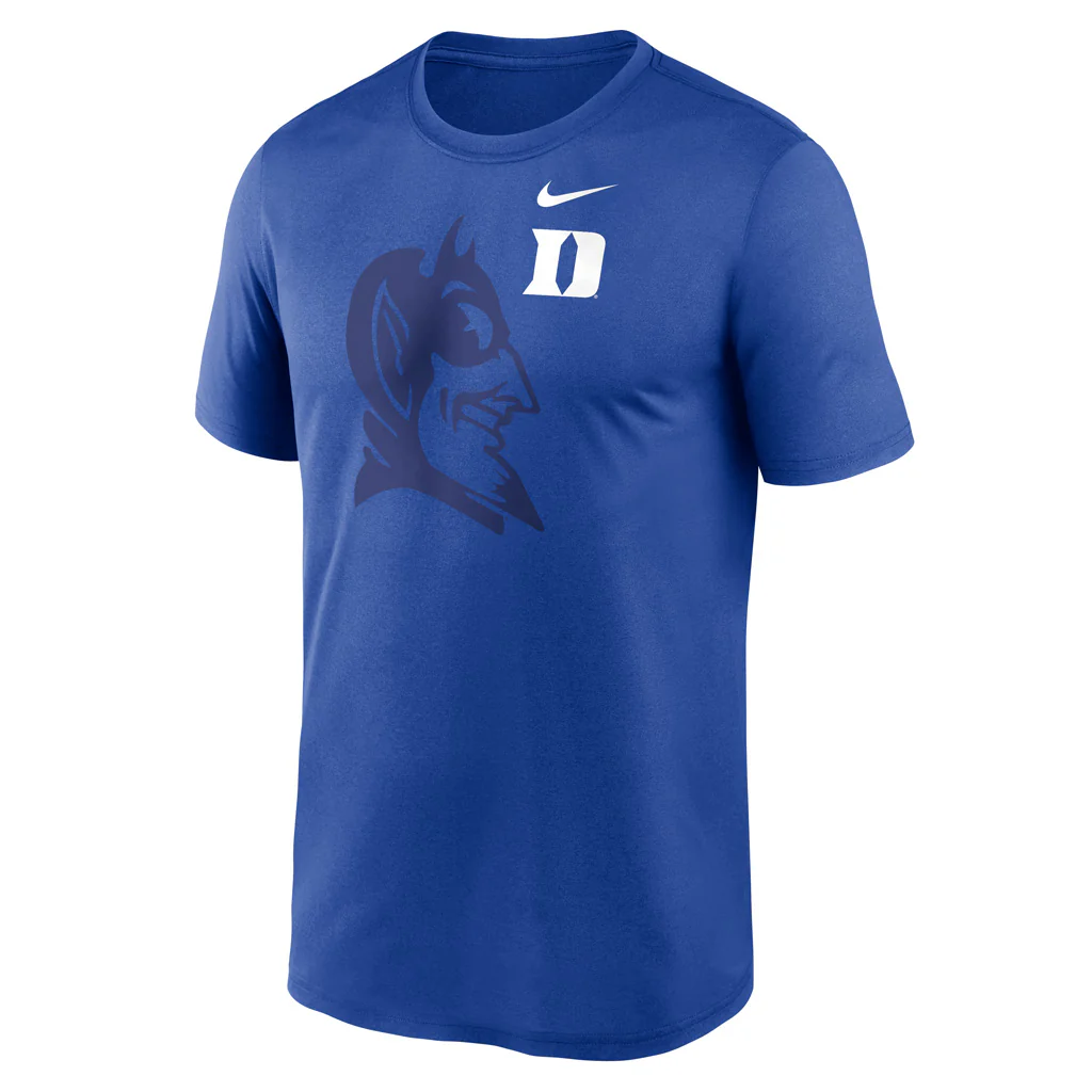 NCAA Duke Blue Devils Nike Shadow Logo Legend T-Shirt - Blue - Image 2