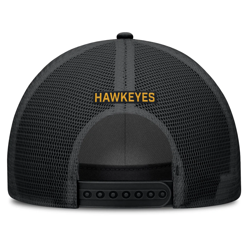 NCAA Iowa Hawkeyes Nike Primary Logo Snapback Trucker Hat - Black - Image 4