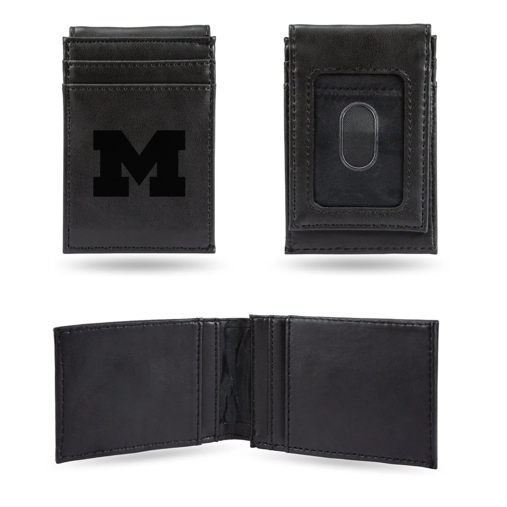 NCAA Michigan Wolverines Rico Front Pocket Wallet - Black