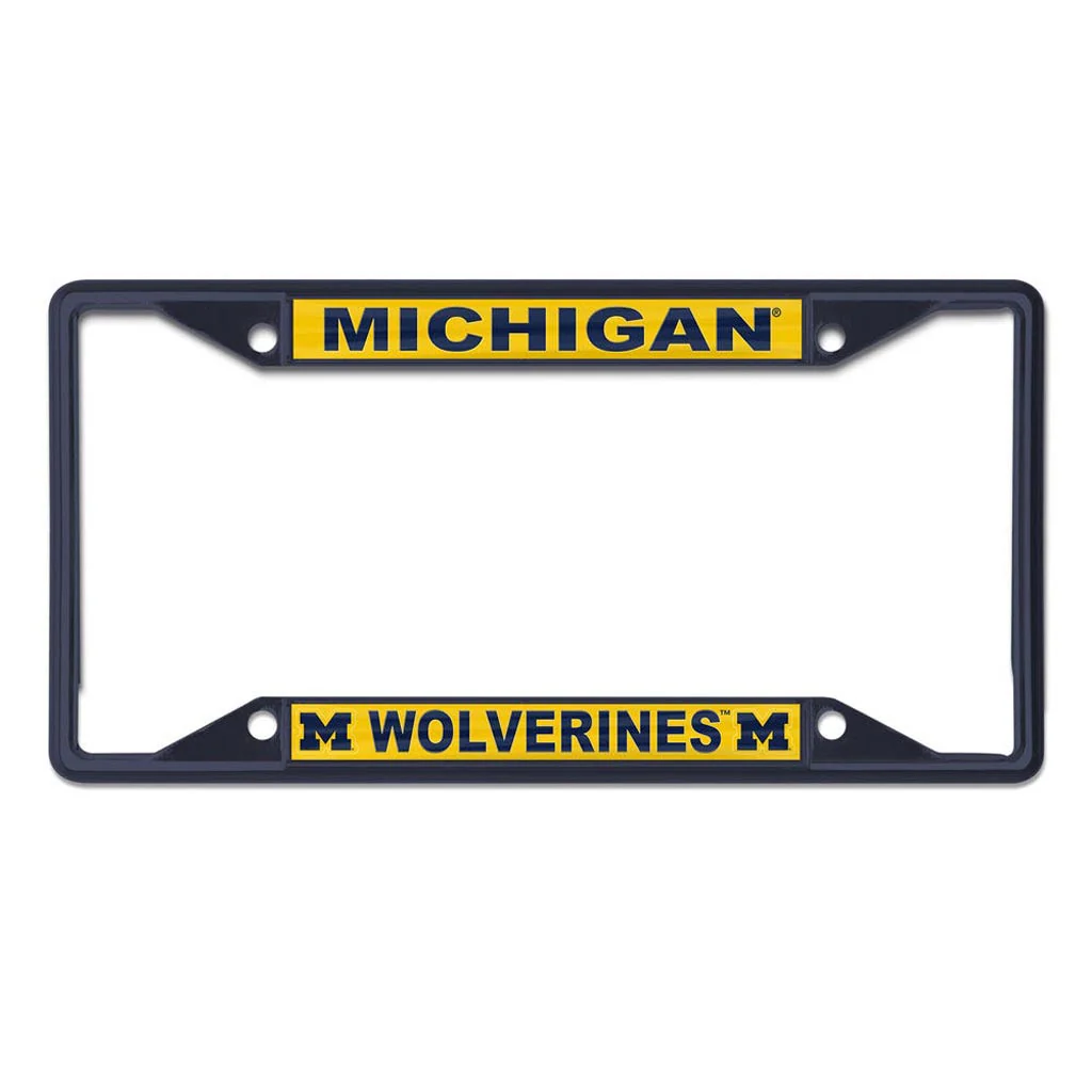 NCAA Michigan Wolverines WinCraft Matte License Plate Frame - Navy