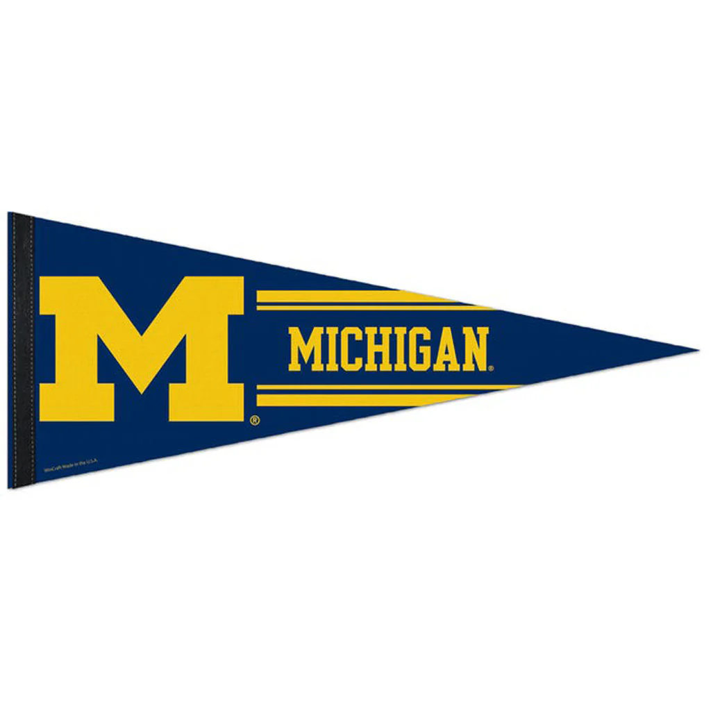NCAA Michigan Wolverines WinCraft Stripe Premium Pennant - Navy