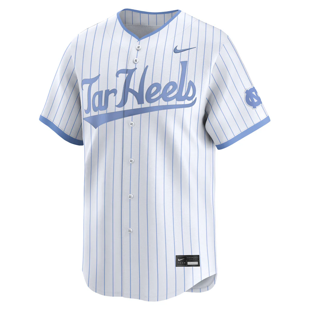 NCAA North Carolina Tar Heels Nike Alternate Second Baseball Limited Jersey - White - Image 2