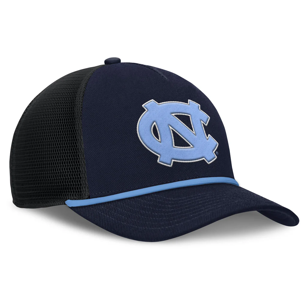 NCAA North Carolina Tar Heels Nike Primary Logo Snapback Trucker Hat - Navy - Image 2
