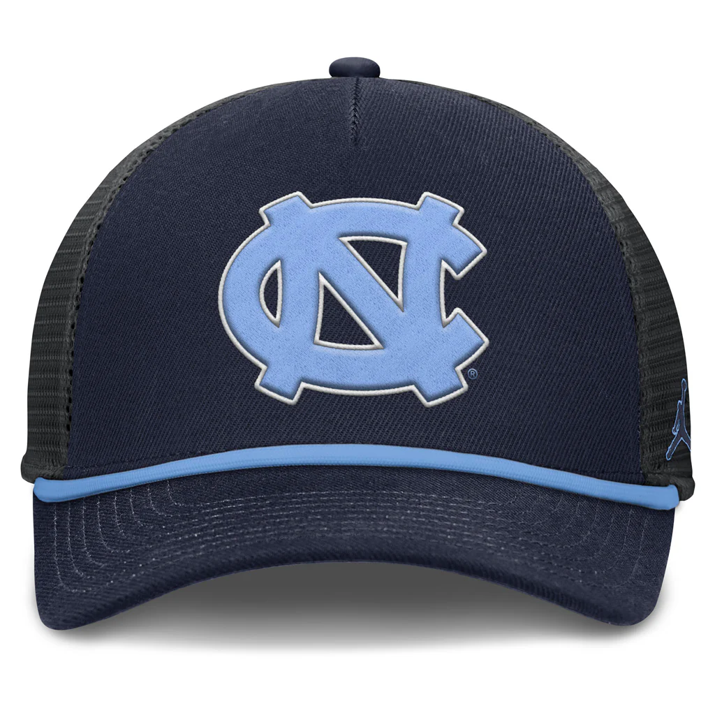 NCAA North Carolina Tar Heels Nike Primary Logo Snapback Trucker Hat - Navy - Image 3