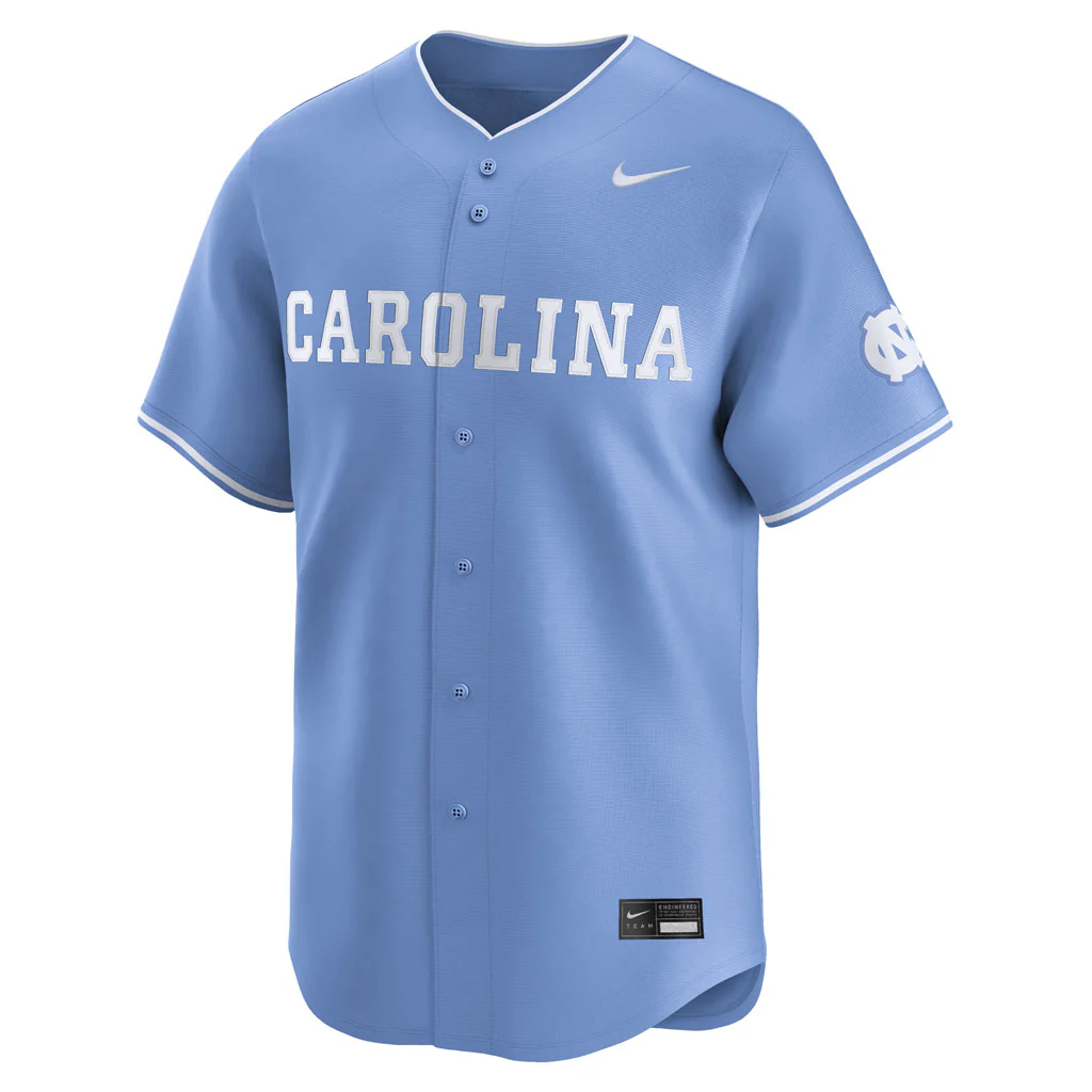 NCAA North Carolina Tar Heels Nike Road Baseball Limited Jersey - Blue - Image 2