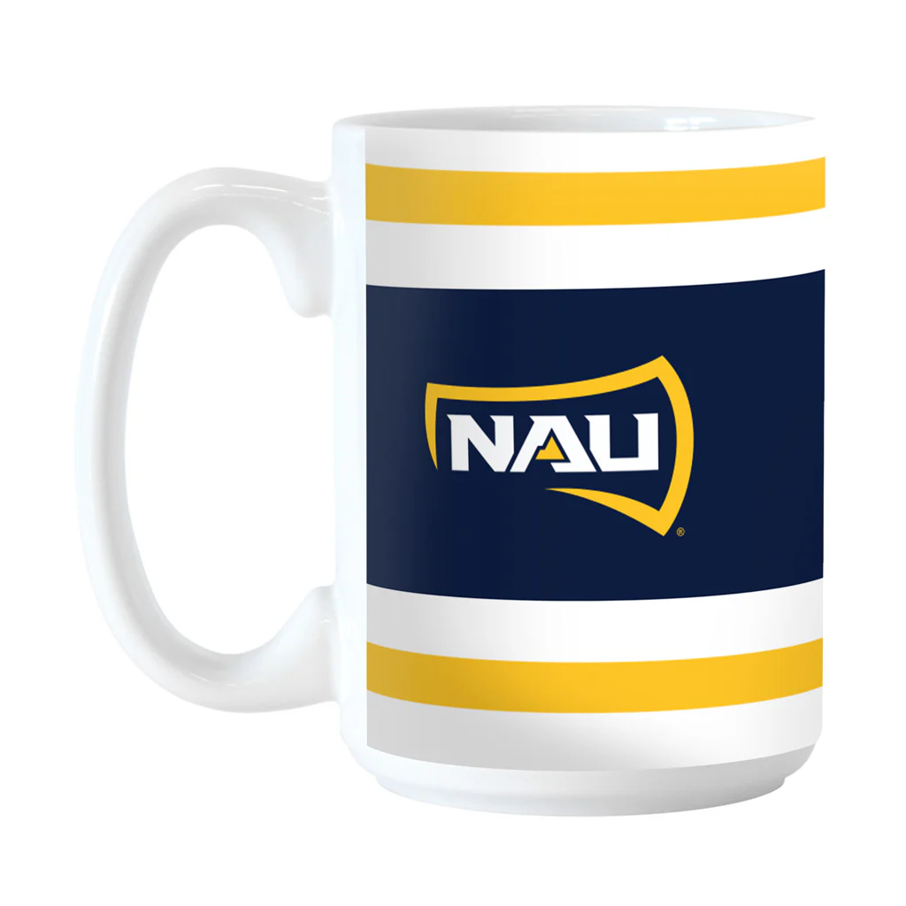 NCAA Northern Arizona Lumberjacks Logo Brands 15oz Stripe Sublimated Mug
