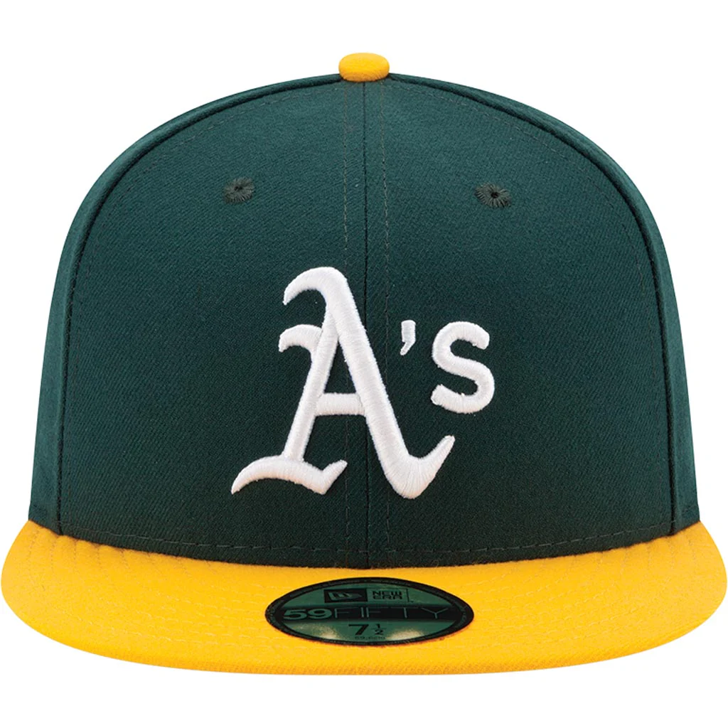 MLB Oakland Athletics Youth New Era Home Authentic Collection 59FIFTY Fitted Hat - Green - Image 3