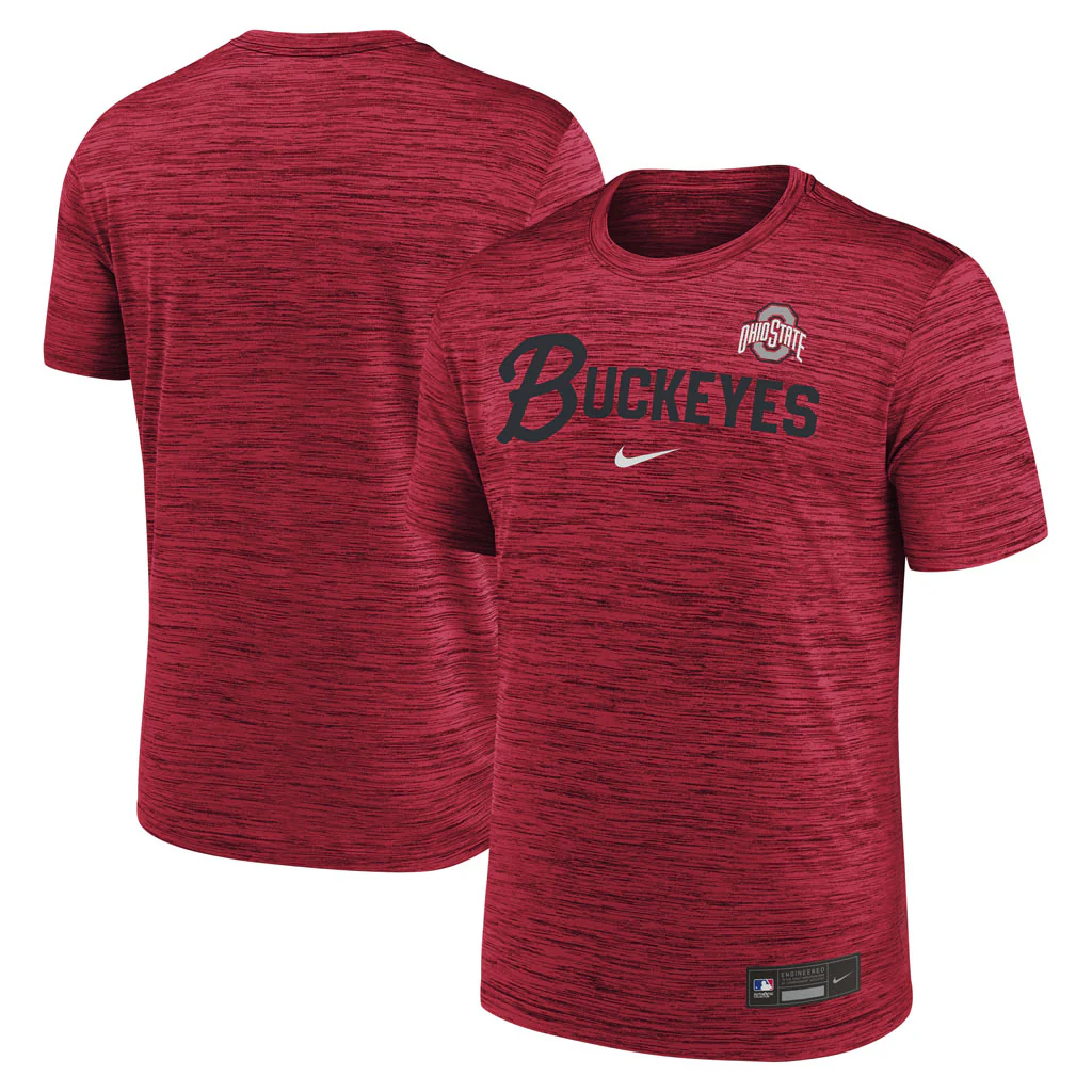 NCAA Ohio State Buckeyes Nike Script Velocity T-Shirt - Red