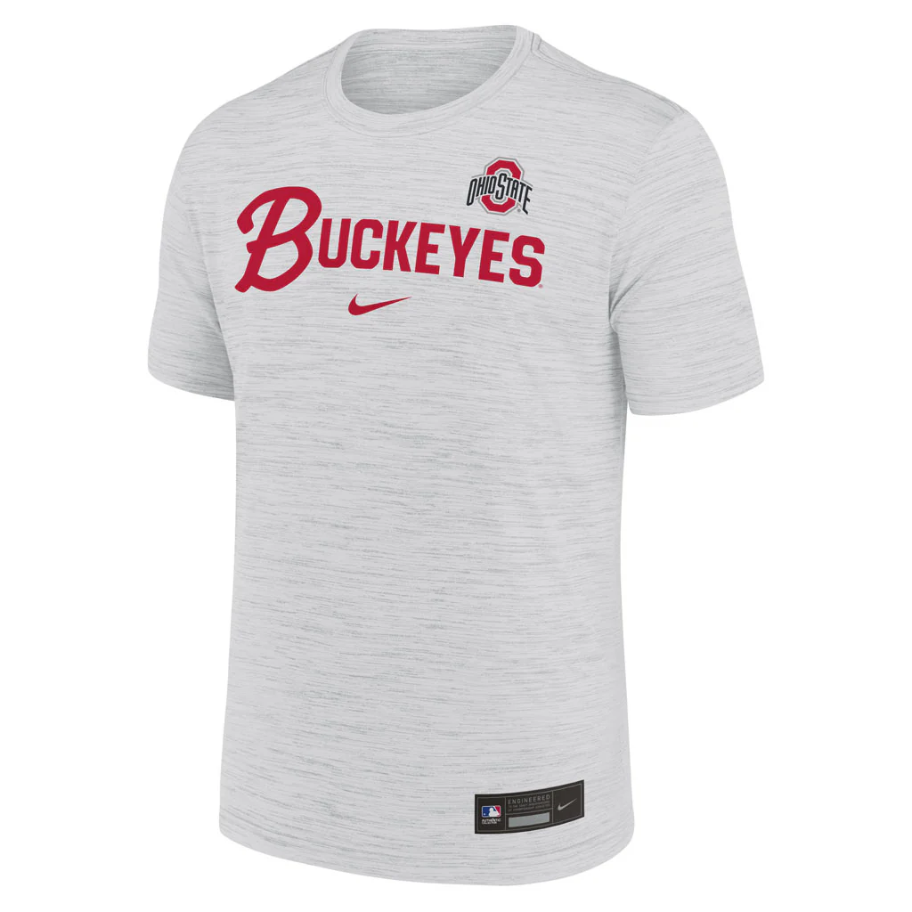 NCAA Ohio State Buckeyes Nike Script Velocity T-Shirt - White - Image 2