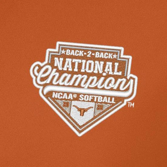 NCAA Texas Longhorns 2026 Softball National Champions Antigua Tribute Polo - Orange - Image 2