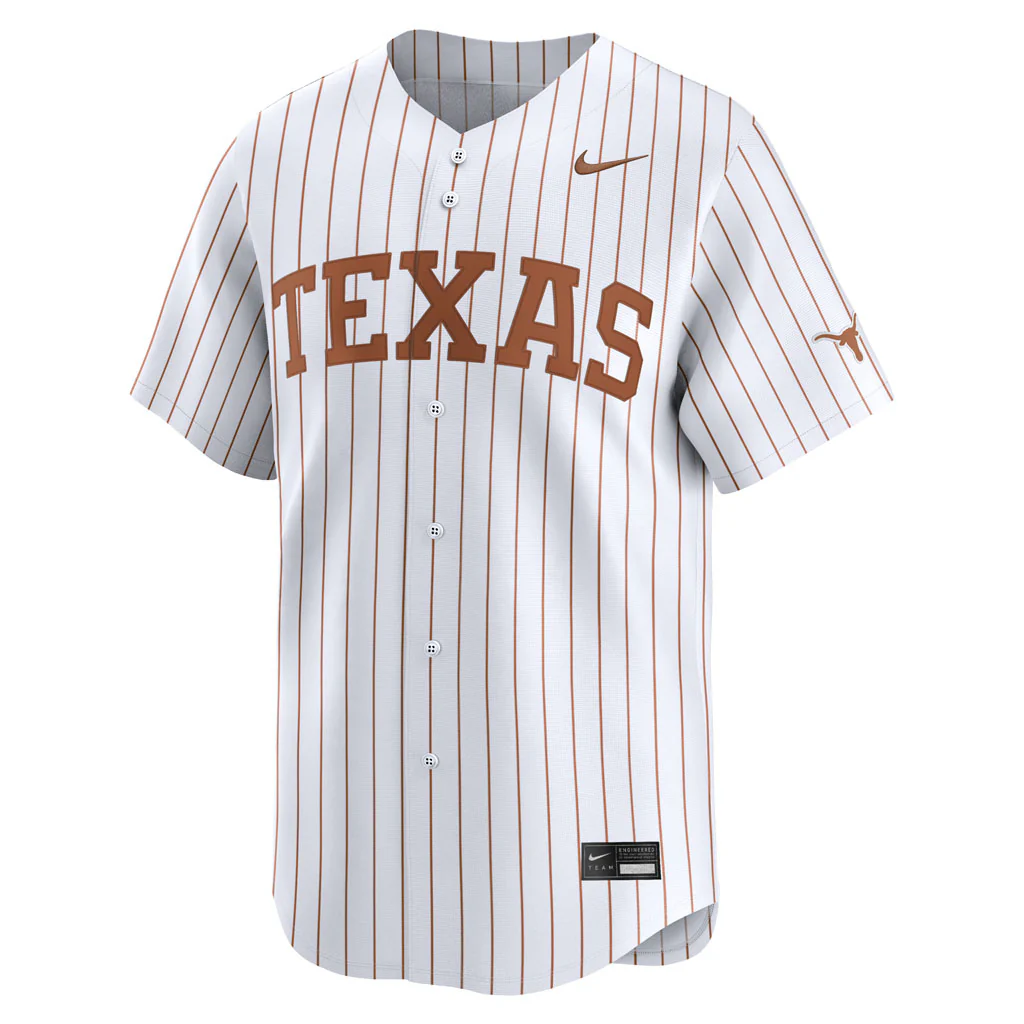 NCAA Texas Longhorns Nike Alternate Second Baseball Limited Jersey - White - Image 2