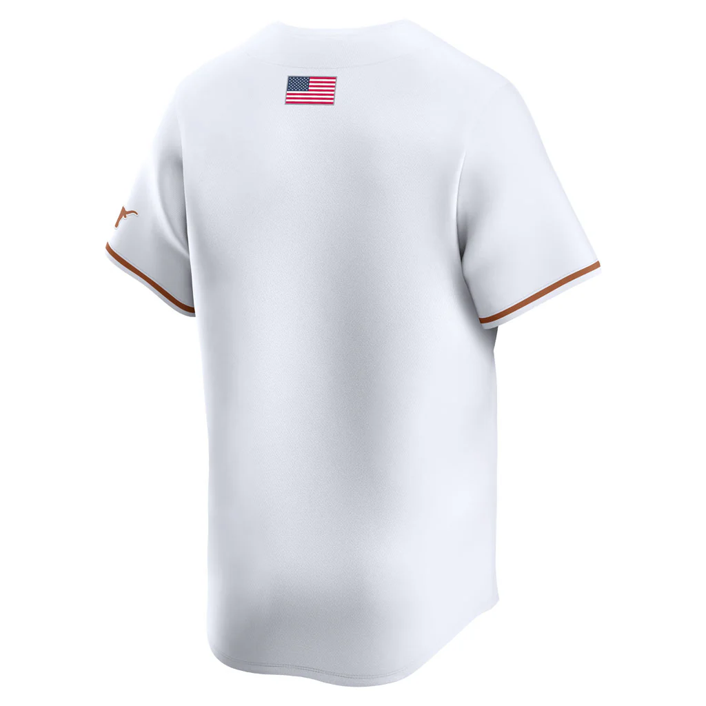 NCAA Texas Longhorns Nike Home Baseball Limited Jersey - White - Image 3