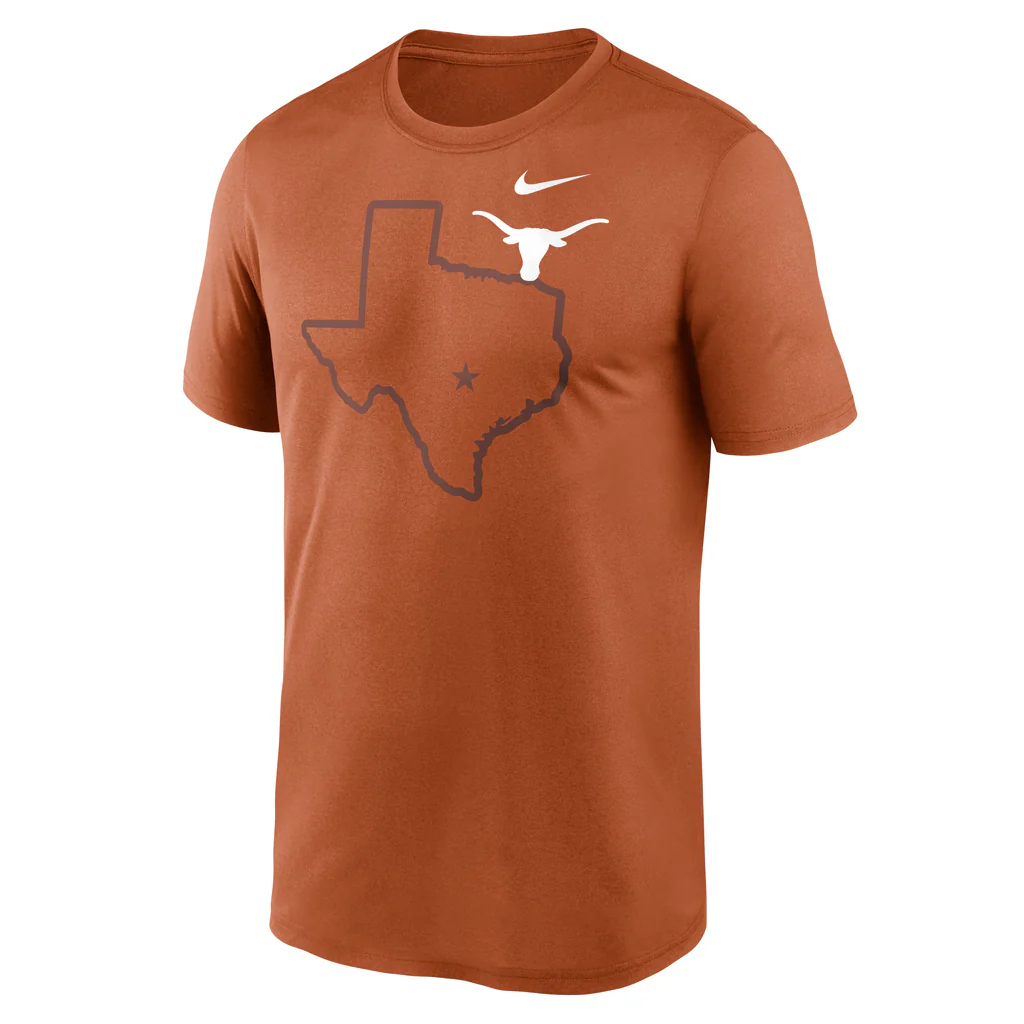 NCAA Texas Longhorns Nike Shadow Logo Legend T-Shirt - Orange - Image 2