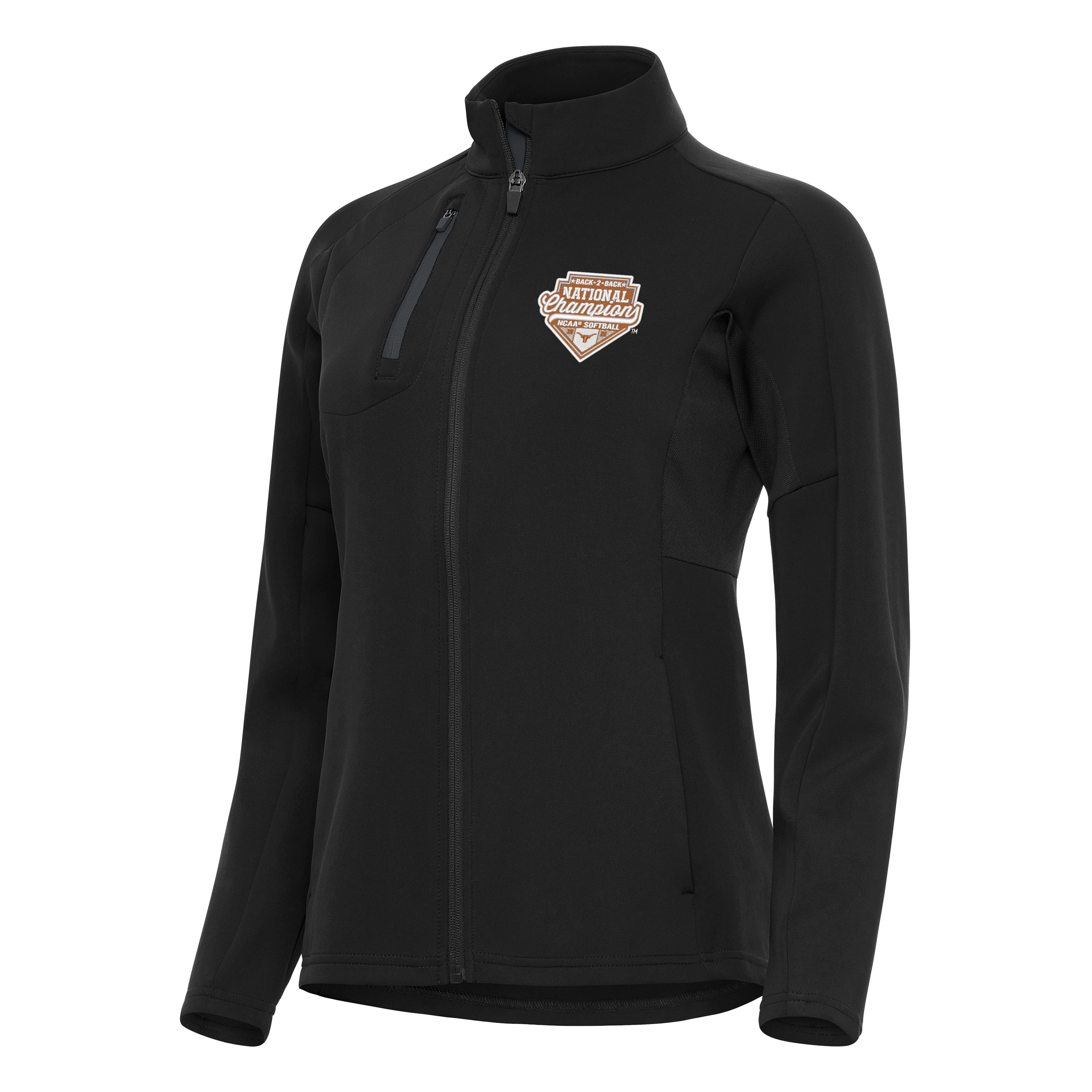 NCAA Texas Longhorns Women's 2026 Softball National Champions Antigua Generation Full-Zip Jacket - Black